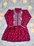 Silk Printed Co-ord Set - Red