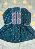 Silk Printed Co-ord Set - Bottle Green